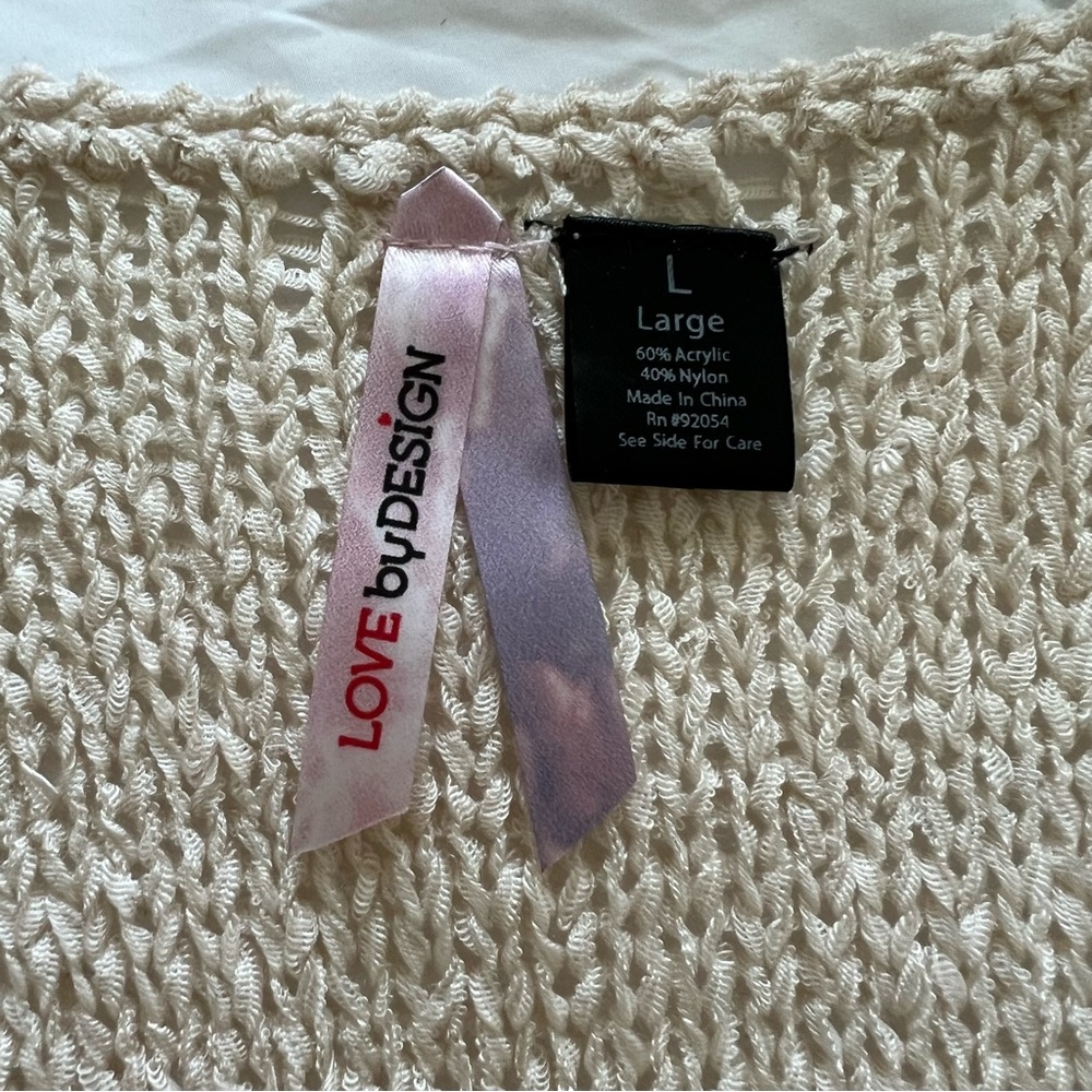 Cream Crochet Fringe Vest - Picture 8 of 9